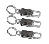 Beavorty 3 Pièces Porte-clés Fidget Spinner Métal Silencieux Accessoire Rétro Théâtre à Rotation Douce Pratique pour Clés Portefeuille Sac à Dos et Voiture