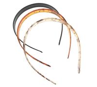 Beavorty 3 Pièces Serrage-tête en PC avec Dents Courtes 16mm Large Bandeau Ergonomique Flexible pour Femmes, Coiffure Rétro 90s, Adapté Bureau et Sorties Décontractées