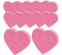 Beavorty 30pièces Éponges Exfoliantes Forme De Cœur Pour Nettoyage Du Visage Démaquillage Compressées Pour Éliminer Le Sébum Maquillage