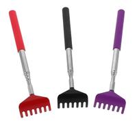 Beavorty 3pièces Gratte-dos Télescopique à Dents Pour Adultes Outil De Massage Dorsal Portable Et Extensible Léger Avec Poignée Allongée