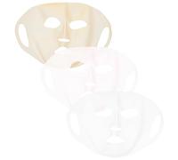 Beavorty 3pièces Housses De Masque Silicone Réutilisables Pour Soins Visage Couvertures Antidérapantes Et Hydratantes Pour Masques Faciaux Rose Transparent Doré