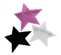 Beavorty 3pièces Pinces à Cheveux Étoilées Accessoires De Coiffure Délicats Avec Paillettes Argentées Violettes Et Noires Parfaits Pour Fêtes Et Utilisation Quotidienne