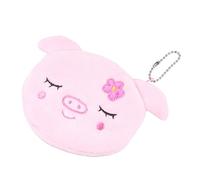Beavorty 3pièces Porte-Monnaie Peluche Rose Lot de Petit Sac à Clés Zippé Design De Cochon pour Ranger Et Clés Et Élégant