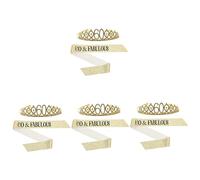 Beavorty 4 Ensembles 60 60E Anniversaire Bandoulière Fête D'Anniversaire Couronne Ornements Cadeau D'Anniversaire Féminin 1963 Cadeau D'Anniversaire Pour Les Femmes 60 Et