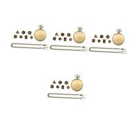 Beavorty 4 Ensembles Pocket Watch Dice Set with Metal Dice and Chain for Party and Board Games