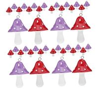 Beavorty 4 Ensembles Porte-clés De Champignon Coloré Charme Sombre Breloques Pour La Fabrication De Bijoux Breloques En Résine Pour La Fabrication De Bijoux 10 Pièces * 4