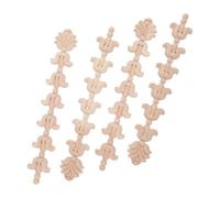 Beavorty 4 Pièces Appliques en Bois Sculpté pour Décoration de Porte et Meuble, Fleurs en Bois Non Peintes, pour Mur et Armoire, Transformation Facile pour Intérieur Élégant