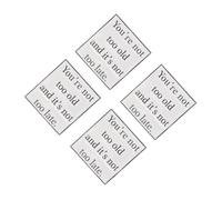 Beavorty 4 Pièces Badge Inoxydable avec Design Simple et You Re Not Too Old And It's Not pour Accessoires Épingle à pour Fêtes et
