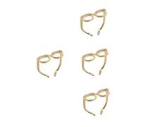 Beavorty 4 Pièces Bague Ouverte Réglable pour Femme Anneau Vintage Unique pour Couple Bague Déclaration et Compacte pour Doigt Moderne Adaptable