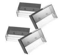 Beavorty 4 Pièces Boîtiers de Cassette Audio Doubles Faces Boîte de Rangement Compacte et Protectrice pour Cassettes Vierges Organiseur Portable pour Collection Vintage