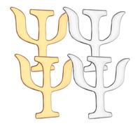 Beavorty 4 Pièces Broche Psychologie Alliage Épingles Décoratives Collier et Foulard Accessoires Vintage Or et Argent pour Femme Broches Symboliques Chic et Pratiques