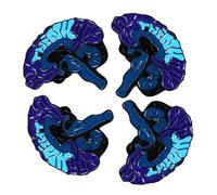Beavorty 4 Pièces cerveau broche corsage de bal le insigne de dessin animé broches pour femmes vintage accessoires science badge mignon insigne de cerveau humain tête de mort
