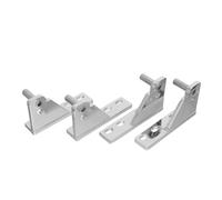 Beavorty 4 Pièces Charnière de Porte de Congélateur en Alliage de Zinc Argenté, Kit de Réparation Silencieux Installation Simple pour Cuisines Professionnelles et Espaces de Restauration