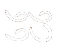 Beavorty 4 Pièces Collier de Clavicule Plaqué Rose de Chaîne Ondulée Chaîne Croisée pour Femmes et Dames Bijoux de Mode Élégants