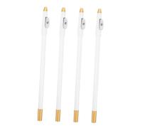 Beavorty 4 Pièces Crayons Barbier Blancs avec Crayon Intégré Stylo Précis pour Barbe et Contour Sourcils Pigmentation et Application Précise pour Hommes