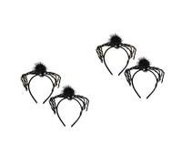 Beavorty 4 Pièces Halloween Cerceaux de Cheveux Décoratifs Araignée Or pour Fête Cosplay Costume Party