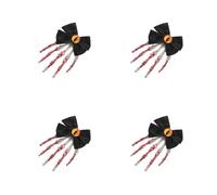 Beavorty 4 Pièces Halloween Skull Hairpin With Exaggerated Skeleton Hand And Bow For Women Plastic And Cloth Hair Clip Spooky Gothic Party Accessory