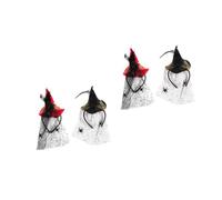 Beavorty 4 Pièces Halloween Witch Hat Headband With Spider Veil Costume Accessories Hairpin For Women Comfortable Durable Halloween Party Decoration