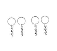 Beavorty 4 Pièces Keychain moléculaire chimique porte-clés ornements porte-clés diplômé Pendentif sac de chimie Pendentif merci à thème Hischaines robustes