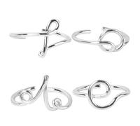 Beavorty 4 Pièces Lot De Bague Femme Créative Pour Ouvrir Doigts Bague Chic Femme Bijoux Décoration