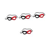 Beavorty 4 Pièces Masque Clown Halloween Adulte Noir Rouge Demi Visage Masque Mascarade Homme pour Fête Costume Cosplay