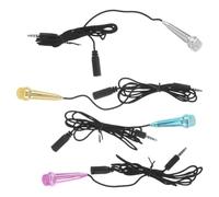 Beavorty 4 Pièces Microphone Filaire Mini pour Téléphone et Tablette, Design Compact et Portable en Plastique et Métal, pour Live Streaming et Interviews