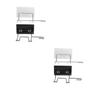 Beavorty 4 Pièces Porte Crochet Suspendu Sans Perçage pour Sèche Cheveux Support Mural Acier Inoxydable Lot de Noir et Blanc Rangement Gain de Place pour Salle de Bain et Armoire