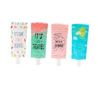 Beavorty 4 Pièces Sac De Toilette Voyage Compressible Sac à Shampoing Souple Trousse De Voyage Pour Lotion Vide Rechargeable