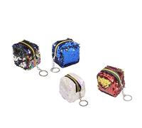 Beavorty 4 Pièces Sacs à Sequins Colorés de Rangement Portable pour Changement et Cartes