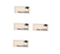 Beavorty 4 Pièces Wooden Graduation Money Holder Card Wallet for Men and Women Multifunctional Business Card Organizer Graduation Gift