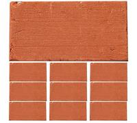 Beavorty 40 Briques Miniatures en Terre Cuite Rouge pour Décor de Micro Paysage et Aquarium, Surface Lisse, Polissage Fin, Forme Rectangulaire, pour Décor de Terrarium