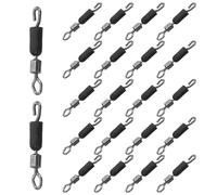 Beavorty 40 Pièces Lot de Connecteurs Émerillons en Acier Inoxydable Surface sans Bavure pour Éviter L’emmêlement de Fil, Pêche en Eau Douce et Salée