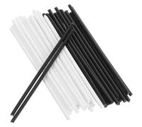 Beavorty 40 Repères Latéraux de Touche de Guitare 15 Mm Marqueurs de Point Bicolores Noir et Blanc Accessoires pour Guitare Électro-acoustique Kit de 40 Pièces pour Repères de Frettes