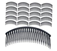 Beavorty 48pièces Peignes Cheveux Incurvés Dents Serrées pour Coiffure Féminine Design Noir Sobre pour Cheveux Épais Accessoires de Coiffure Légers et Résistants