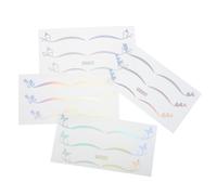 Beavorty 4feuille Autocollants Eye-liner Holographiques Pour Paupières Doubles De Paillettes Pour Maquillage Temporaire Usage Halloween Et Fête