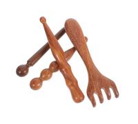 Beavorty 4pièces Bâtons De Massage Bois Thaïlandais Outils De Réflexologie Pour Mains Et Massage Du Corps Et Du Visage Pratique Pour Usage Quotidien