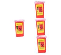 Beavorty 4pièces Boîte De Rangement Pour Rasoirs Conteneur Avec Couvercle Pour Salon De Coiffure Et Barbershop Rouge