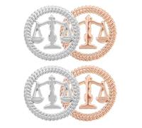 Beavorty 4pièces Lot de Broches Justice Épinglette de Col pour Homme et Avocat Symbole de Professionnalisme