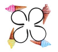 Beavorty 4pièces -tête De Carnaval Forme De Crème Glacée Accessoires De Fête Pour Femme Bandeaux Uniques Pour Événements Costumés Et Fêtes Anniversaire