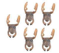 Beavorty 5 Pièces anneaux de edutoy - Déguisement d'animal Accessoire de mode animal Halloween Animaux chat enfant faire la fête grosse bague de fête Goodie Bags Sobers PVC