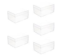 Beavorty 5 Pièces Boîte à Cartes à Jouer Rectangulaire Titulaires Support De Pont De Jeu Titulaire De La Carte De Visite Poker Boîtes Avec Couvercles Hermétique Cartes Mémoire Plastique