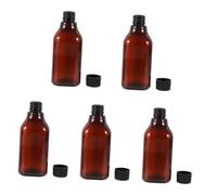 Beavorty 5 Pièces Bouteille Carrée à Long Col Articles De Toilette Conteneurs Flacons Compte-gouttes De Peinture Bouteille D'eau Parfumée Bouteilles Condiment Pompe Light Brown Pp