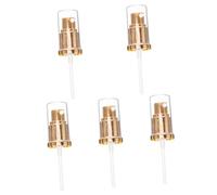Beavorty 5 Pièces Flacon Pompe airless Bouteille Vide Pompe à Eau Pompe de Fondation Deux Pompe de Presse de Maquillage Liquide Pompe de Presse airless pour Maquillage Liquide Métal Golden