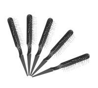 Beavorty 5 Pièces Peigne coiffant queue de rat Brosse à démêler les cheveux brosse coiffante pour boucles des cheveux peigne à queue de rat pour couper ABS Black
