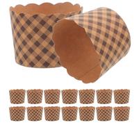 Beavorty 50 Pièces Caissettes à Cupcakes en Papier Kraft pour Muffins et Biscuits, Résistance, Design Simple et Élégant, pour Boulangerie et Boutique de Desserts