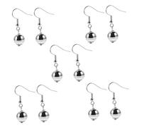 Beavorty 5paires Boucles Oreilles Disco Boule Pendantes Design Années pour Femmes Lot de Argentées sans Allergie