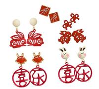 Beavorty 6 Paires De Boucles D'Oreilles Lapin Boucles D'Oreilles Accrocheuses Bijoux Créatifs Bijoux Décoratifs Pour Femmes Boucles D'Oreilles Mignonnes Pour Femmes