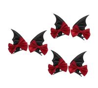 Beavorty 6 Pièces Hair Clips Halloween Bat Wing With Elegant Bow Stylish Thin Hair Pins For Women And Festive Accessories For Halloween Parties