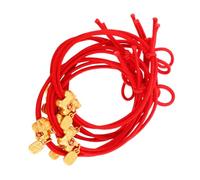 Beavorty 6 Pièces Lot D'élastiques Extensibles Décoratifs Rouges pour Cheveux sans Abîmer les Cheveux Accessoires pour Queues de Cheval Mariée et Fille