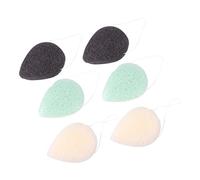 Beavorty 6 Pièces nettoyant visage démaquillant dissolvant porte-éponges guimauve tampon nettoyant Face époustouflant éponge nettoyante du visage éponges de maquillage Fibre de Black